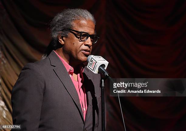 Film Independent at LACMA film curator Elvis Mitchell attends the Film Independent at LACMA "An Evening With...Hannibal" event at the Bing Theatre at...