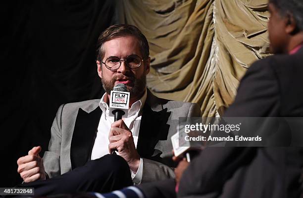 Writer Bryan Fuller and Film Independent at LACMA film curator Elvis Mitchell attend the Film Independent at LACMA "An Evening With...Hannibal" event...