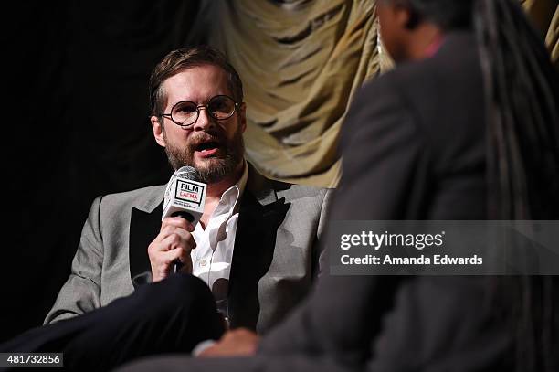 Writer Bryan Fuller and Film Independent at LACMA film curator Elvis Mitchell attend the Film Independent at LACMA "An Evening With...Hannibal" event...