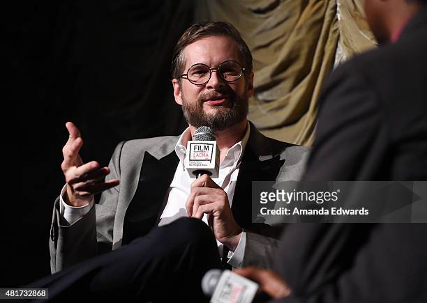 Writer Bryan Fuller and Film Independent at LACMA film curator Elvis Mitchell attend the Film Independent at LACMA "An Evening With...Hannibal" event...