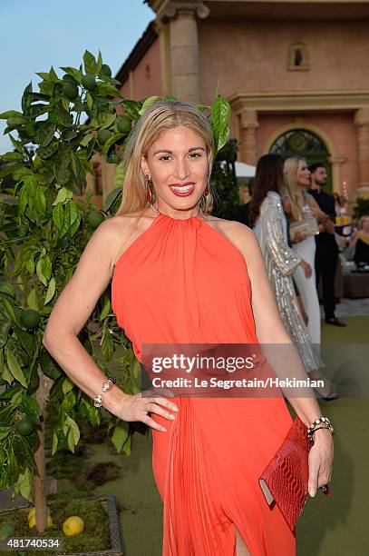 Hofit Golan poses as she attends the Cocktail reception during The Leonardo DiCaprio Foundation 2nd Annual Saint-Tropez Gala at Domaine Bertaud...