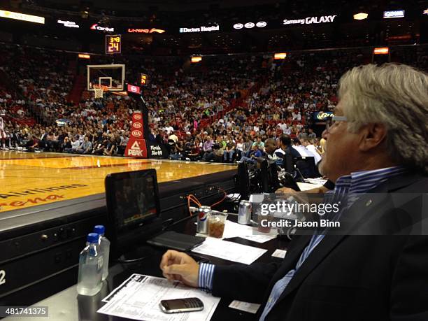 Miami Heat owner Micky Arison pose circa March 2014 in Miami Florida.