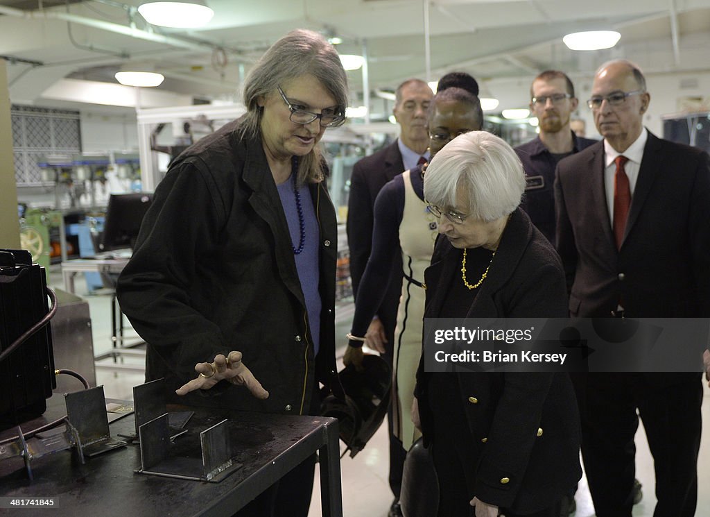 Fed Chair Janet Yellen Tours Daley College In Chicago