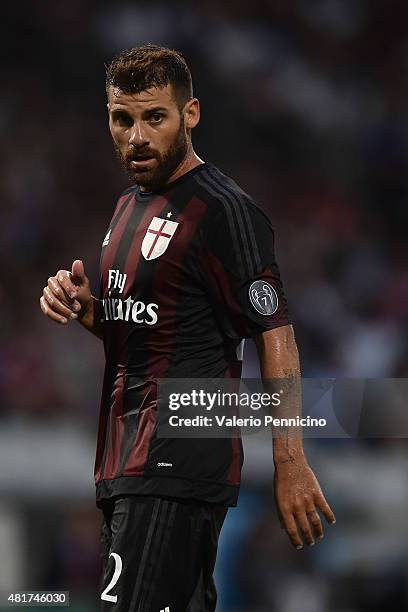 Antonio Nocerino of AC Milan looks on during the preseason friendly match between Olympique Lyonnais and AC MIlan at Gerland Stadium on July 18, 2015...