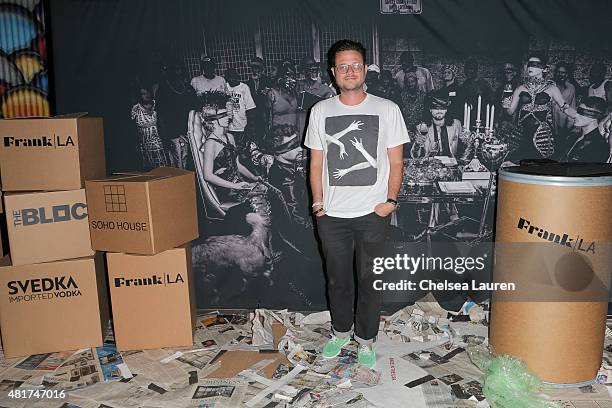 Frank LA collaborating artist Cole Sternberg arrives at the Frank LA Issue release celebration 'No. 001 - No Place Like Home' benefitting LAMP...