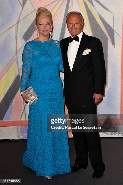 Marquise Roberta Gilardi and Donato Sestito attend the Rose Ball 2014 in aid of the Princess Grace Foundation at Sporting Monte-Carlo on March 29,...