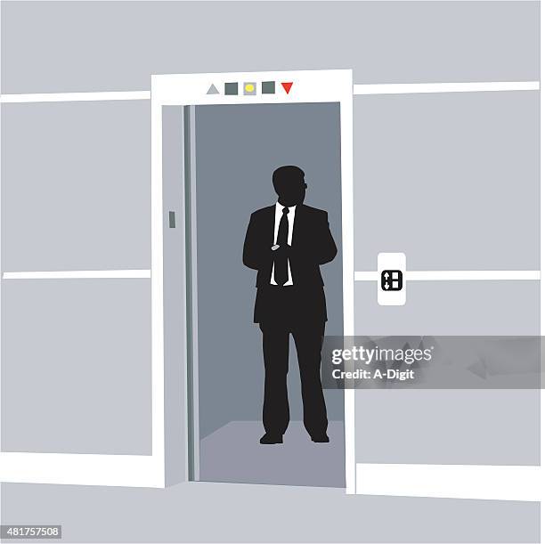 going up - elevator buttons stock illustrations