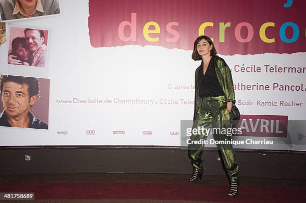 Emmanuelle Beart attends the 'Les Yeux Jaunes Des Crocodiles' Paris Premiere at Cinema Gaumont Marignan on March 31, 2014 in Paris, France.
