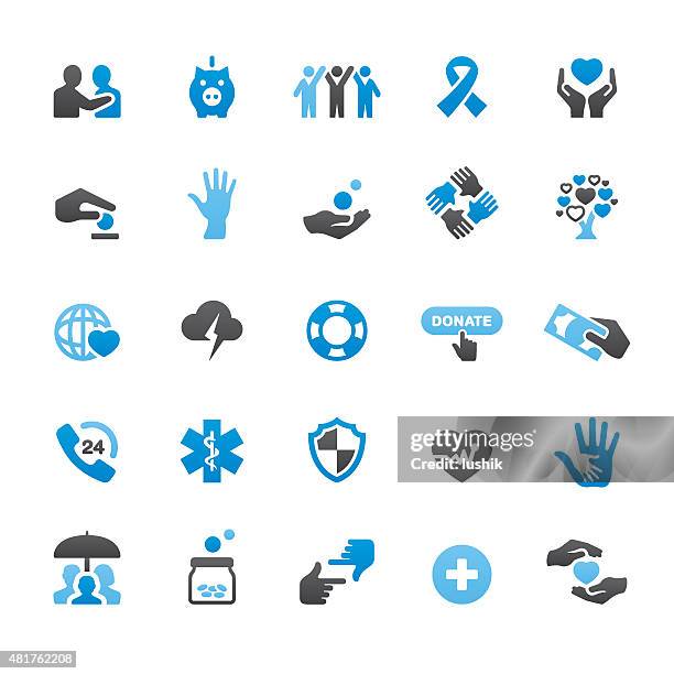 ilustrações de stock, clip art, desenhos animados e ícones de caridade e ajuda com os ícones vetoriais - charity and relief work