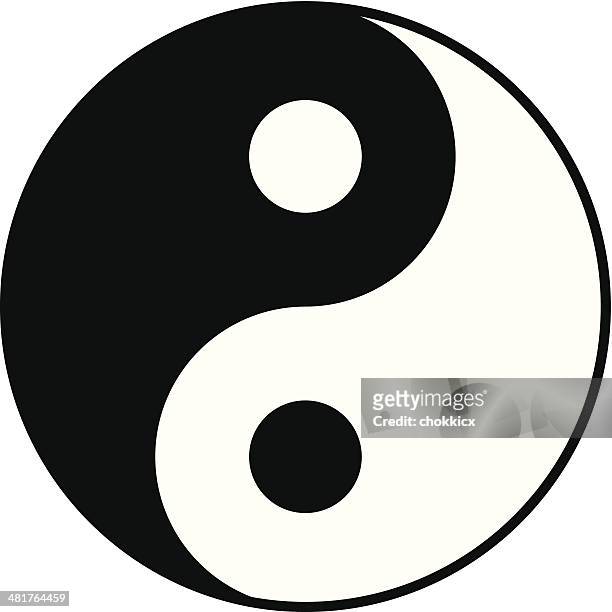 yin yang symbol - yin yang symbol stock illustrations