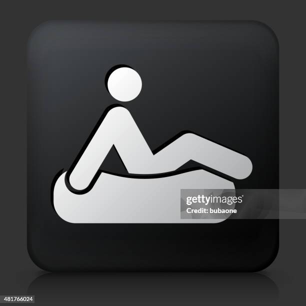 black square button with snow tubing - snow tubing stock illustrations