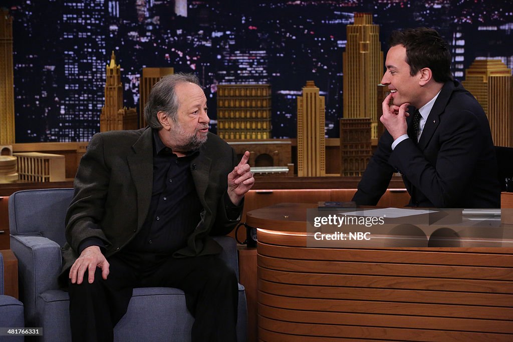 Jimmy Fallon Ricky Martin Magician Ricky Jay during an interview with host Jimmy Fallon on ...
