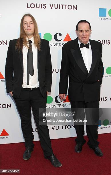 Artists Brian Butler and Kenneth Anger attend MOCA's 35th Anniversary Gala presented by Louis Vuitton at The Geffen Contemporary at MOCA on March 29,...