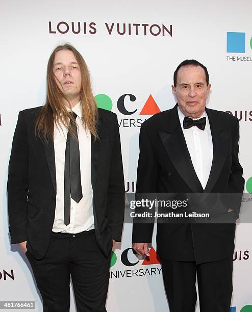 Artists Brian Butler and Kenneth Anger attend MOCA's 35th Anniversary Gala presented by Louis Vuitton at The Geffen Contemporary at MOCA on March 29,...