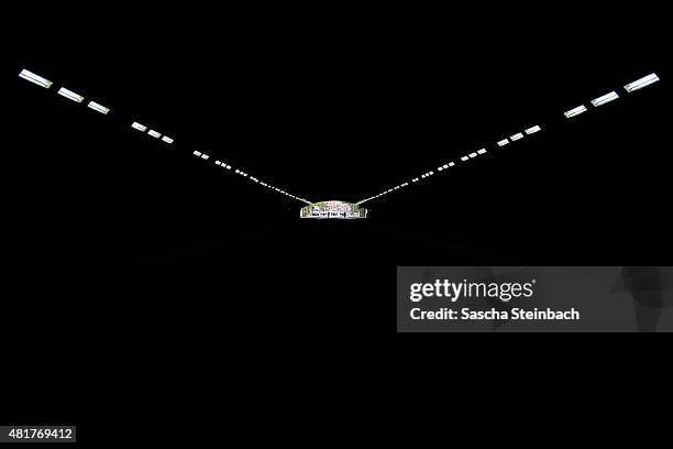 General view of a tunnel nearby the makeshift memorial to victims of the Love Parade disaster on its fifth anniversary on July 24, 2015 in Duisburg,...