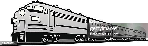 classic diesel train - diesel stock illustrations