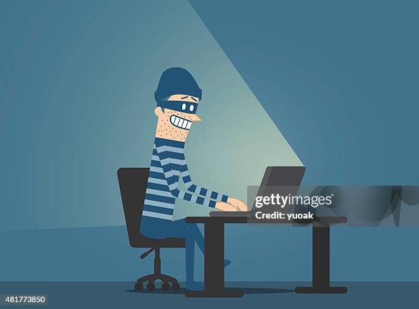 computer hacker - security camera night stock illustrations