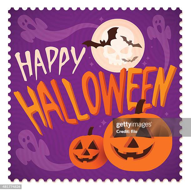 happy halloween - hello fall stock illustrations