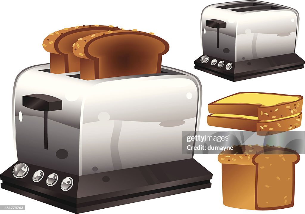 Toaster and bread