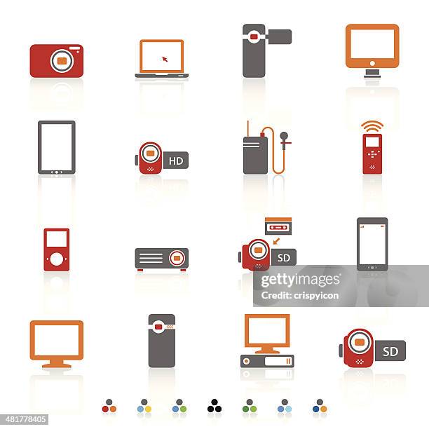 electronics icons - lapel 幅插畫檔、美工圖案、卡通及圖標