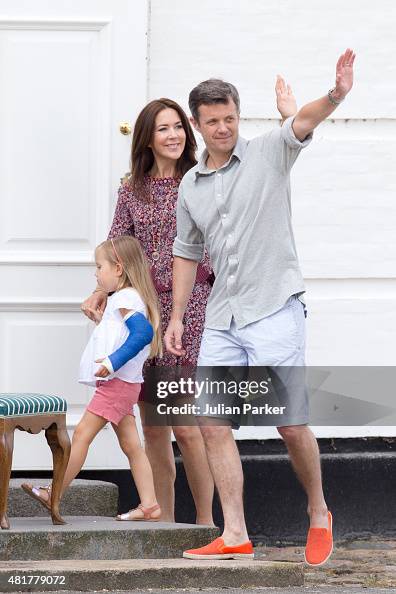 The Danish Royal Family Watch The Guard Change At Grasten Castle The Danish Royal Family Watch The Guard Change At Grasten Castle