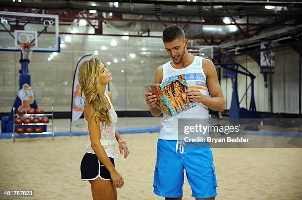 Model Nina Agdal and professional basketball player Chandler Parsons attend as Op, Nina Agdal & Chandler Parsons kick off Spring on March 31, 2014 in...