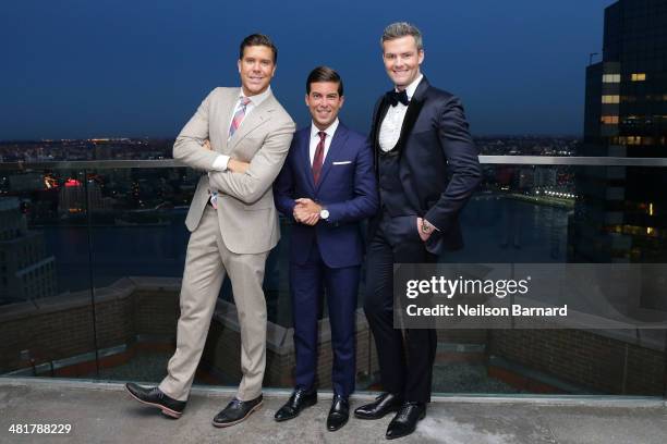 Cast members Fredrik Eklund, Luis D. Ortiz and Ryan Serhant attend the 3rd season premiere of 'Million Dollar Listing New York' hosted by Vulture and...