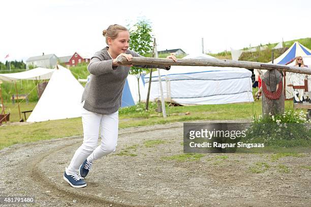 Princess Ingrid Alexandra of Norway Attends The Saint Olav Festival on July 24, 2015 in Stiklestad, Norway.