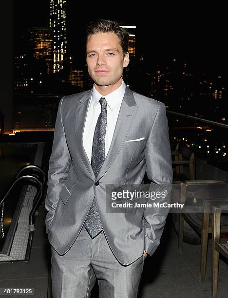 Actor Sebastian Stan attends The Cinema Society & Gucci Guilty screening of Marvel's "Captain America: The Winter Soldier" after party at The Jimmy...