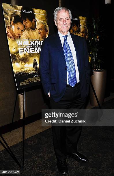 Television Producer Bob Simon attends the "Walking With The Enemy" screening at Dolby 88 Theater on March 31, 2014 in New York City.