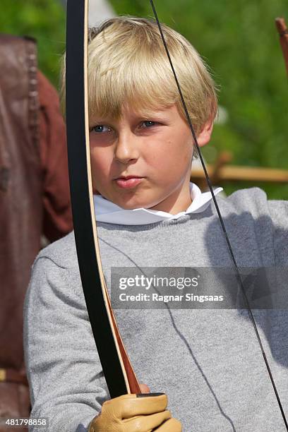 Prince Sverre Magnus of Norway Attends The Saint Olav Festival on July 24, 2015 in Stiklestad, Norway.