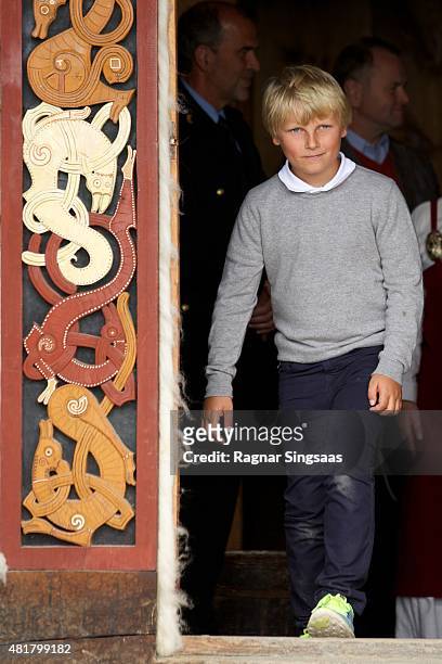 Prince Sverre Magnus of Norway Attends The Saint Olav Festival on July 24, 2015 in Stiklestad, Norway.