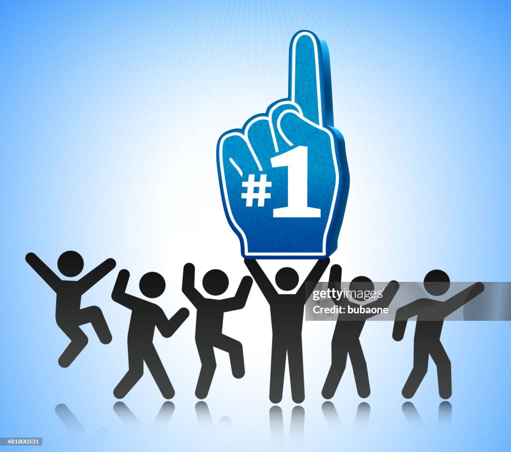 Sports Celebration Stick Figure Concept