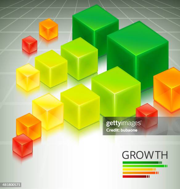 growth cubes on custom business background - org chart background stock illustrations