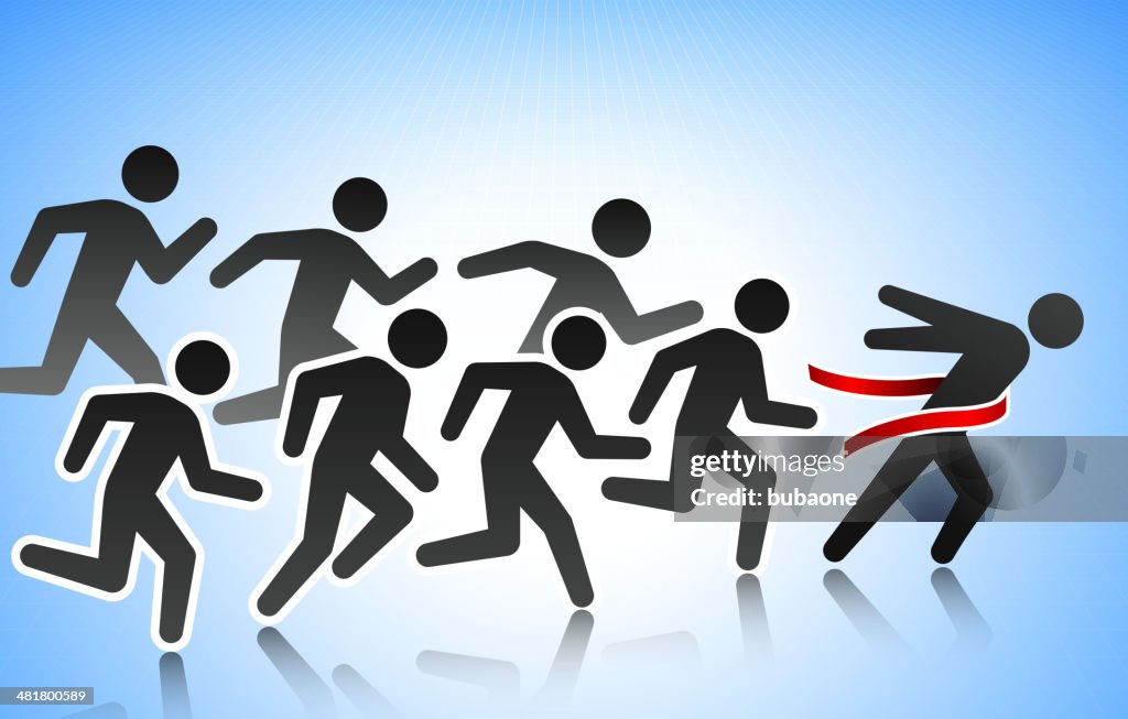 Conceito de sucesso de Corrida de figuras