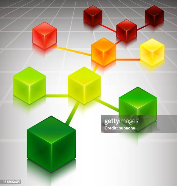 cube web concept on internet background - org chart background stock illustrations