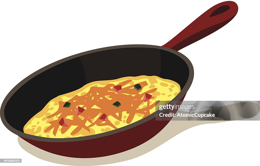 Omelette in Frying Pan
