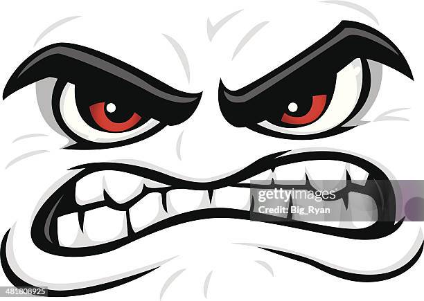 angry face - cartoon eyes stock illustrations