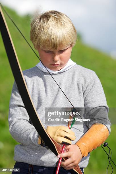 Prince Sverre Magnus of Norway Attends The Saint Olav Festival on July 24, 2015 in Stiklestad, Norway.
