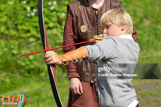 Prince Sverre Magnus of Norway Attends The Saint Olav Festival on July 24, 2015 in Stiklestad, Norway.