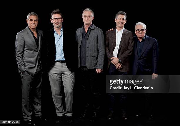 Directors Alexander Payne, George Clooney, Martin Scorsese, Stephen Daldry, Michel Hazanavicius are photographed for Los Angeles Times on January 14,...