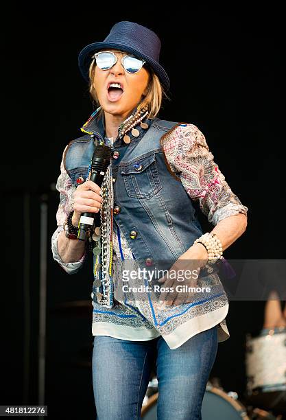 Lulu performs at the Wickerman festival at Dundrennan on July 24, 2015 in Dumfries, Scotland.