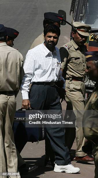 Prime suspect of the 1993 Mumbai bomb blasts case Yakub Abdul Razak Memon entering the Tada court on October 10, 2007 in Mumbai, India. Yakub Memon...