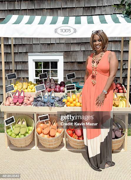 Gayle King attends Alessandra Facchinetti and Jessica Seinfeld's Baby Buggy Summer Luncheon sponsored by Tod's on July 24, 2015 in East Hampton, New...
