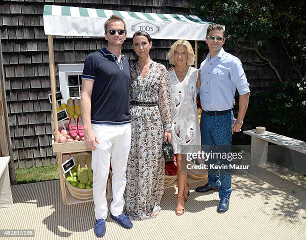 Actor Neil Patrick Harris, Tod's Creative Director Alessandra Facchinetti, founder of Baby Buggy Jessica Seinfeld and actor David Burtka attend...