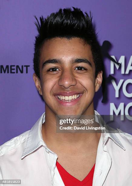 Puerto Rican reggaeton artist Miguelito attends a screening of "Make Your Move" at Pacific Theatre at The Grove on March 31, 2014 in Los Angeles,...