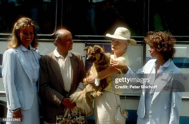 Claudia Rieschel, Buddy Elias, Elisabeth Wiedemann, Simone Rethel, ARD-Serie "Schöne Ferien", Folge 2 "Mallorca" am , Insel Mallorca, Spanien.