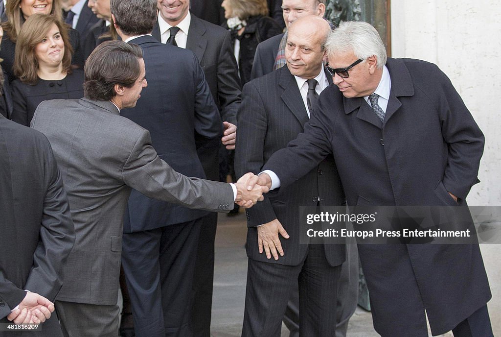 Spanish Royals Attend Funeral For Adolfo Suarez In Madrid - March 31, 2014