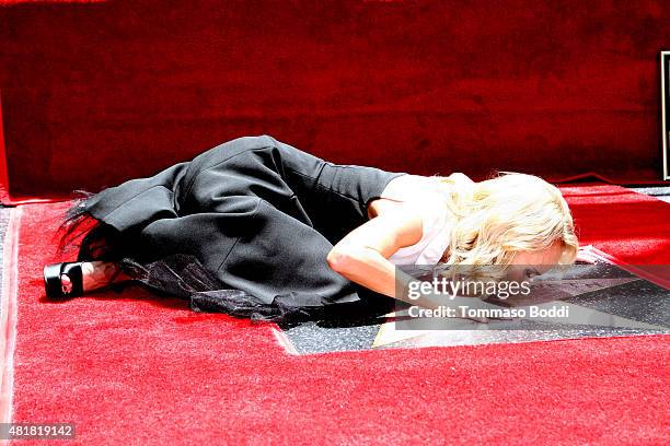 Actress Kristin Chenoweth is honored with a star on The Hollywood Walk of Fame on July 24, 2015 in Hollywood, California.