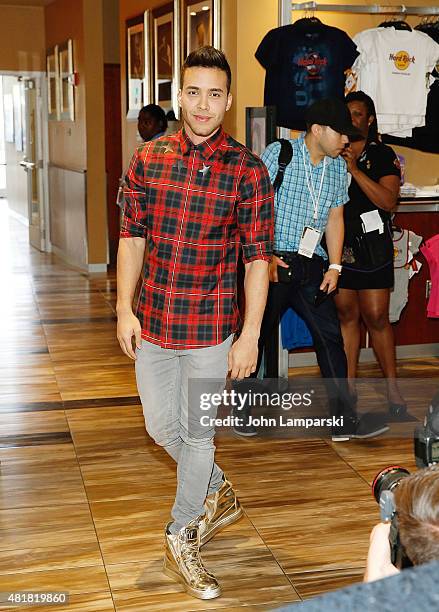 Prince Royce attends "Double Vision" album release event at Hard Rock Cafe Yankee Stadium on July 24, 2015 in New York City.